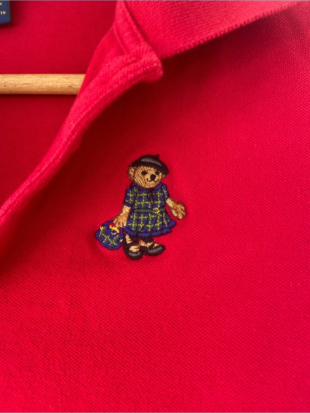 Ralph Lauren Red Polo Dress with Classic Logo Tag
